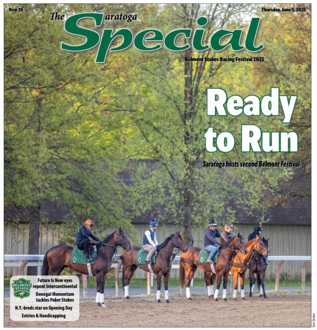The @saratoga_special's four day @belmontstakes print run begins today!  I am so excited to be photographing for them again.  Can you spot Sovereignty in the cover photo? Check out today's issue at thisishorseracing.com

© Samantha Decker.  All rights reserved.  Permission must be obtained for reuse.
.
.
.
.
.
#iloveny #ilovenewyork #upstateny #upstatenewyork #thisisuspstate #newyorkonly #newyorksbackyard #saratogacounty #ilovesaratoga #saratoga #saratogasprings #saratogaspringsny #discoversaratoga #canon #canonphotography #teamcanon #horsesofinstagram #thoroughbredsofinstagram #oklahomatrainingtrack #belmontstakes