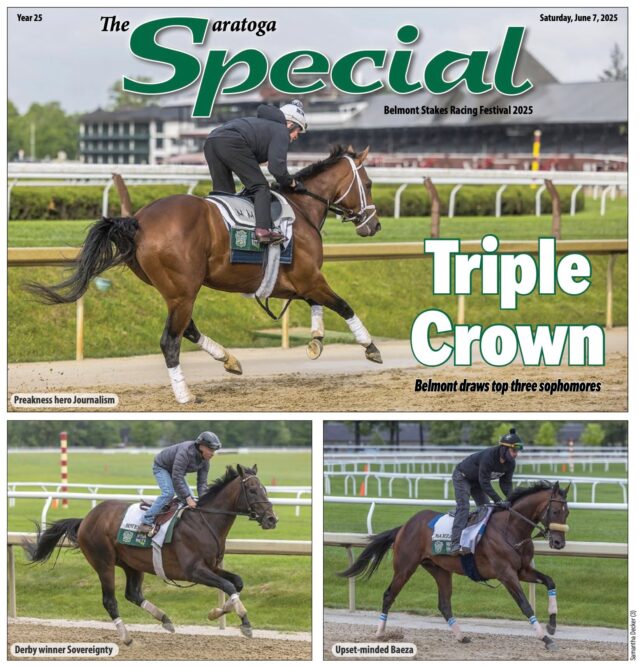 The @kentuckyderby trifecta is the cover of today's @saratoga_special.