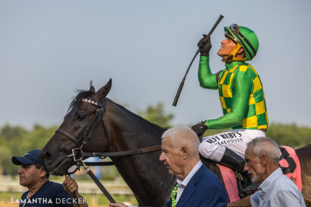 Donegal Momentum notched his first graded victory today at Saratoga in the Grade III Poker Stakes for owner @donegalracing and trainer Tom Morley with @jjcjockey onboard.

Shot for the @saratoga_special 

© Samantha Decker.  All rights reserved.  Permission must be obtained for reuse.
.
.
.
.
.
#iloveny #ilovenewyork #upstateny #upstatenewyork #thisisuspstate #newyorkonly #newyorksbackyard #saratogacounty #ilovesaratoga #saratoga #saratogasprings #saratogaspringsny #discoversaratoga #canon #canonphotography #teamcanon #horsesofinstagram #thoroughbredsofinstagram #saratogaracetrack #saratogaracecourse